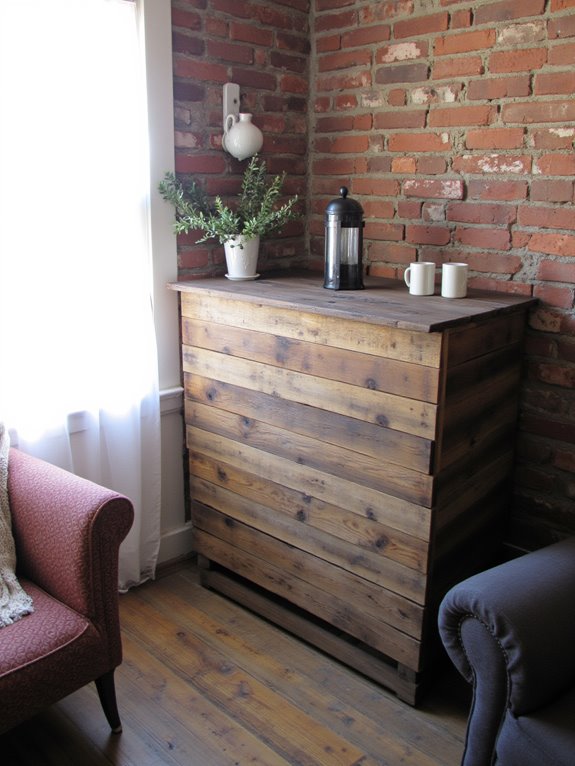 reclaimed wood rustic coffee bar