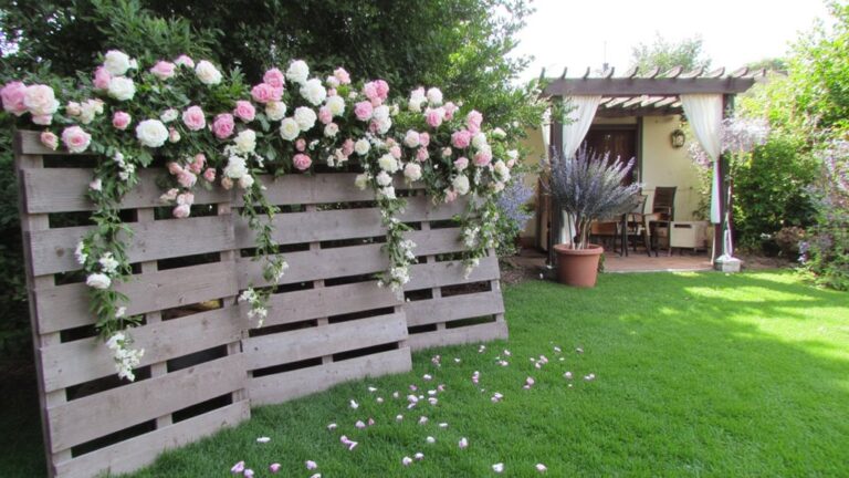 romantic floral pallet backdrops