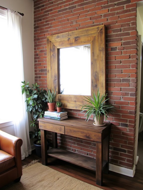 rustic decorative pallet mirror