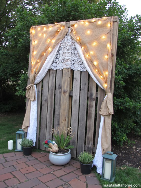 rustic diy pallet backdrop