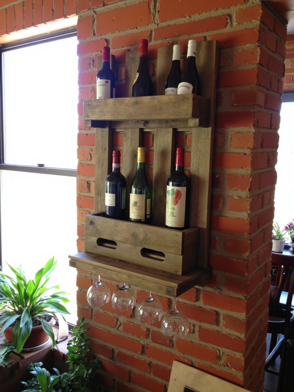 rustic eco friendly wine rack