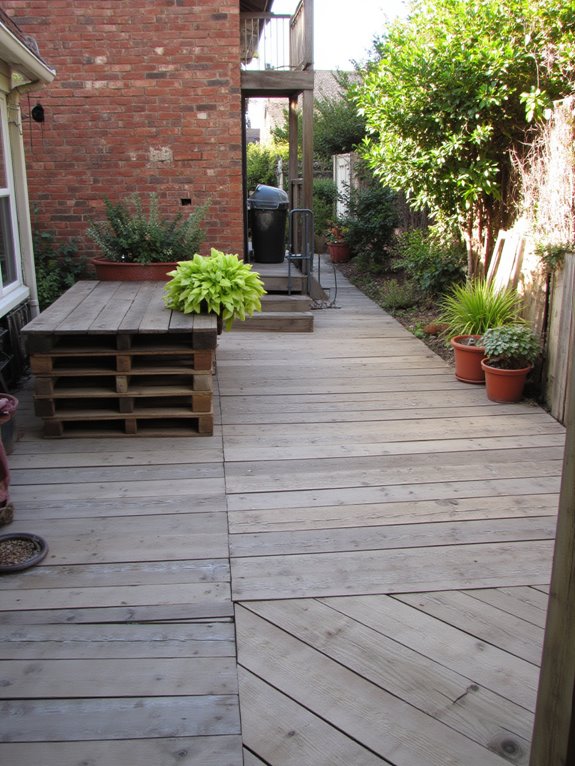 rustic outdoor pallet decking