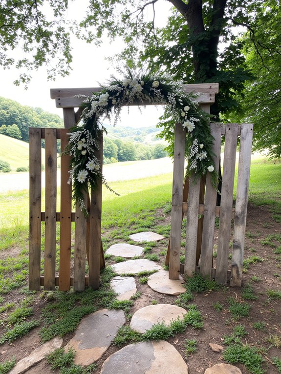 rustic pallet arch centerpiece