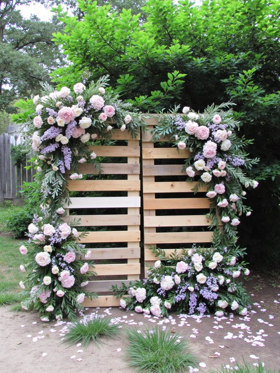 rustic pallet backdrop creation