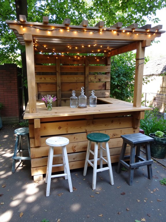 rustic pallet bar build