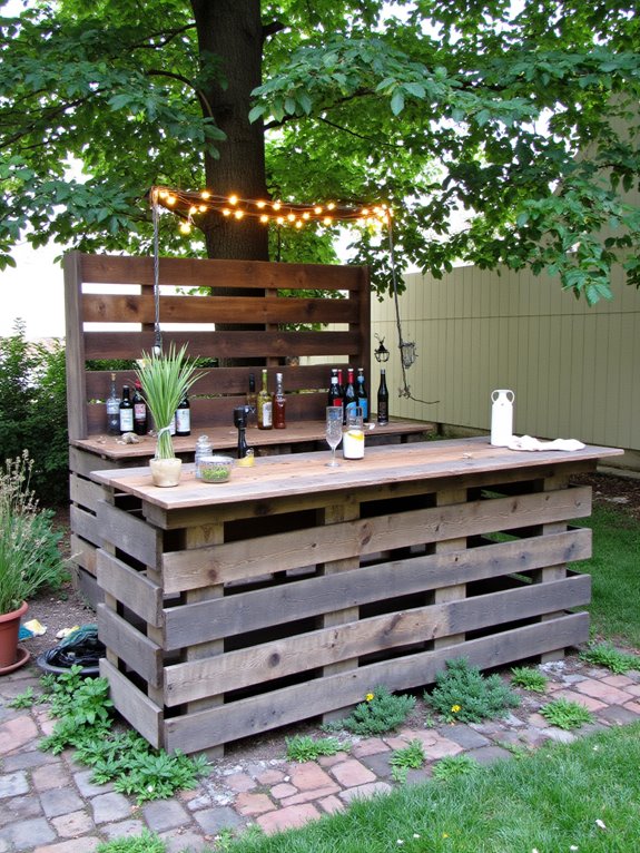 rustic pallet bar creation
