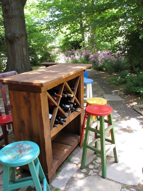 rustic pallet bar design