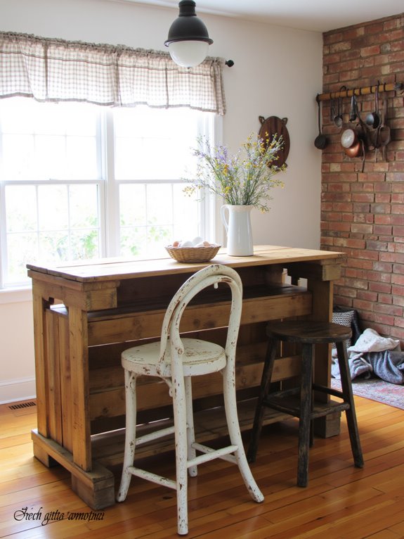 rustic pallet breakfast bar