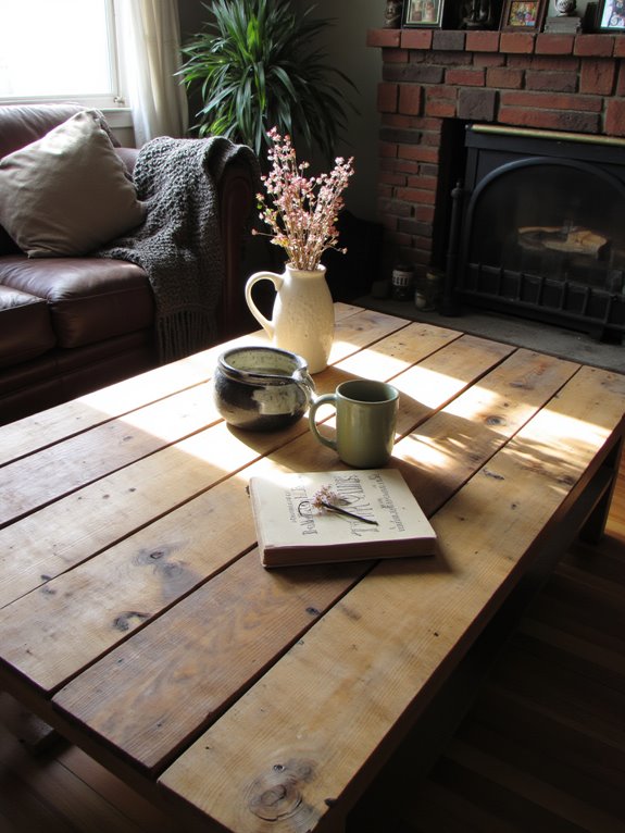 rustic pallet coffee table
