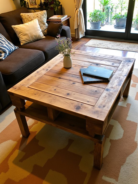 rustic pallet coffee table