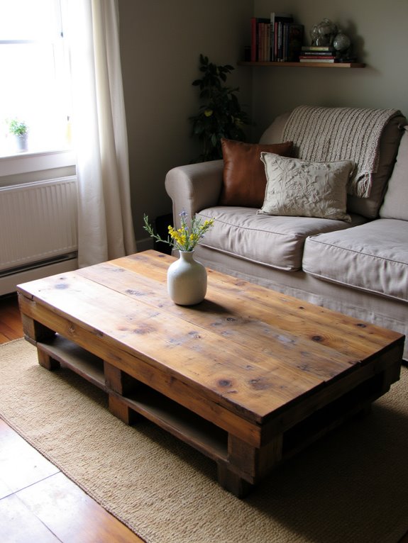 rustic pallet coffee table