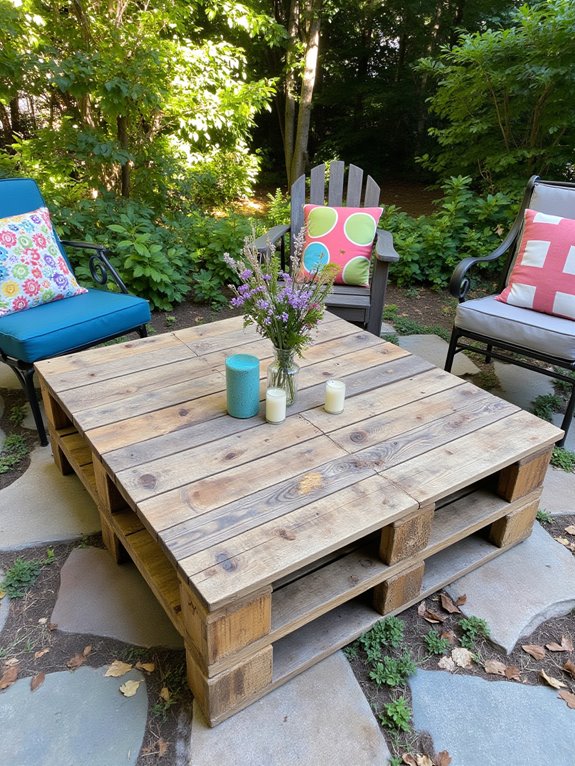 rustic pallet coffee table
