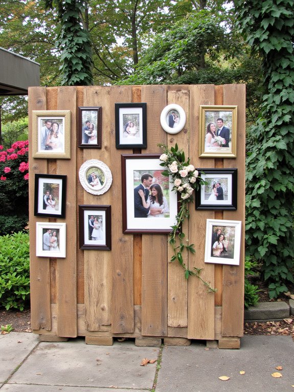 rustic pallet frames love story