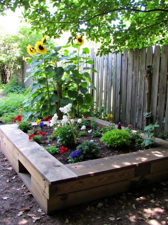rustic pallet garden bed