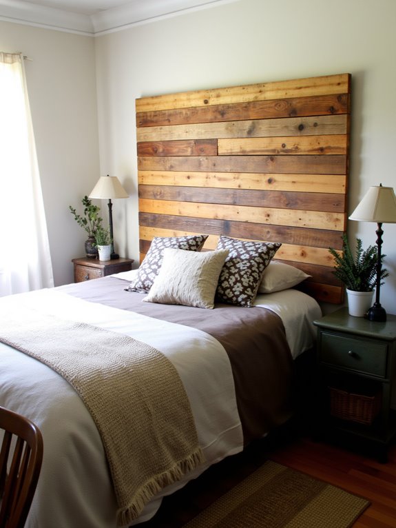 rustic pallet headboard design
