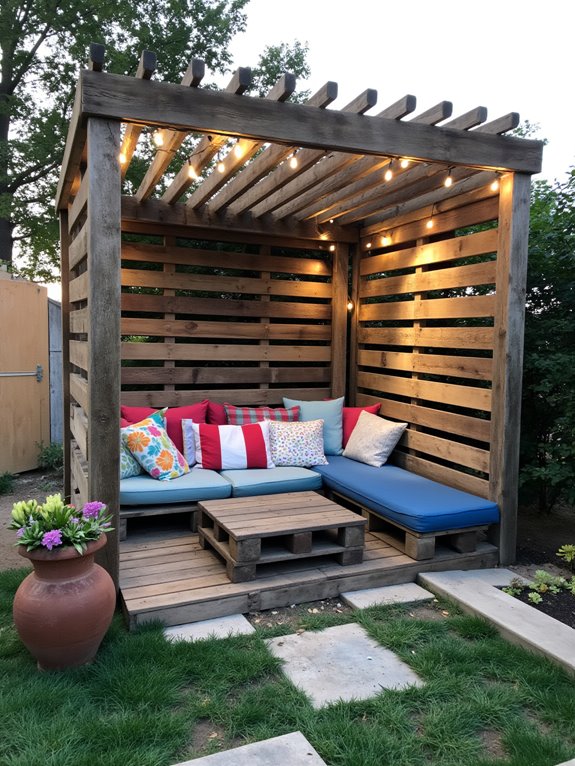 rustic pallet pergola project