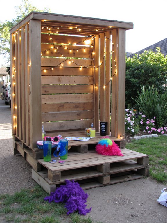 rustic pallet photo booth