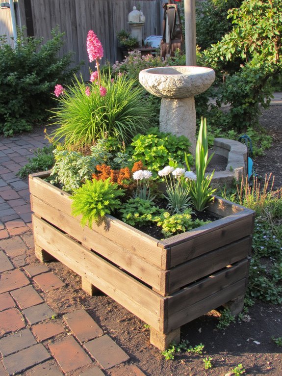rustic pallet planter box