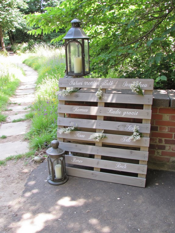 rustic pallet seating chart