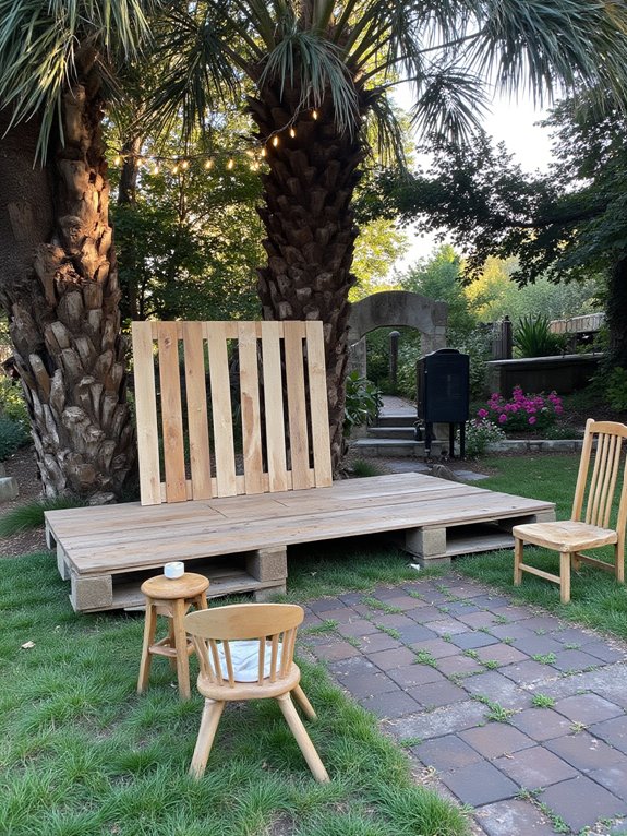 rustic pallet stage creation