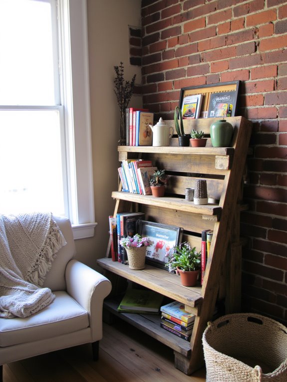 rustic pallet storage solution