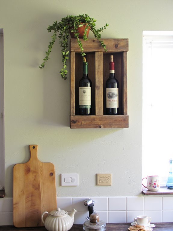 rustic pallet wine display