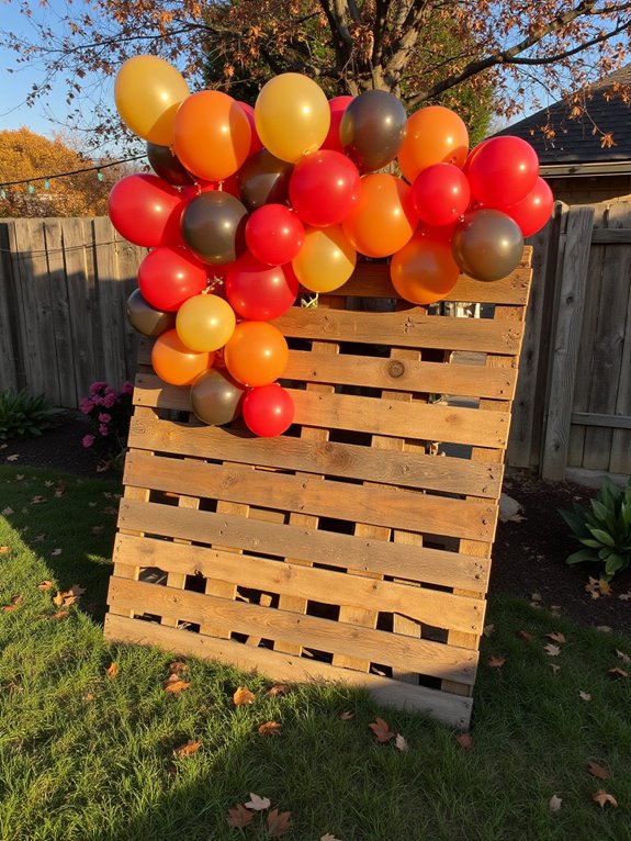 seasonal balloon backdrop ideas