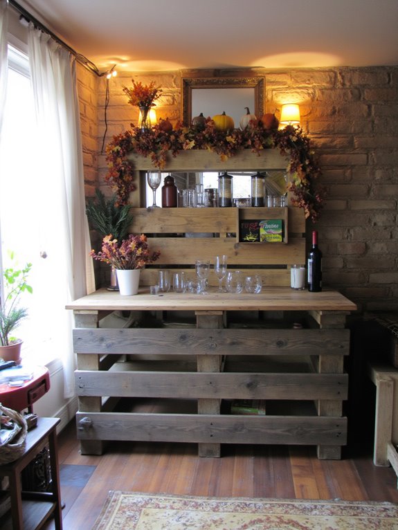 seasonal decor for pallet bar