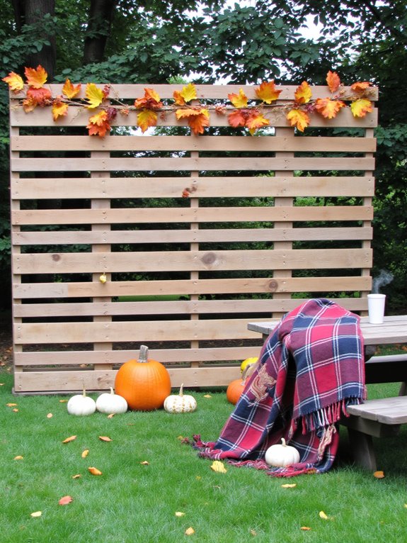 seasonal pallet backdrop decorations