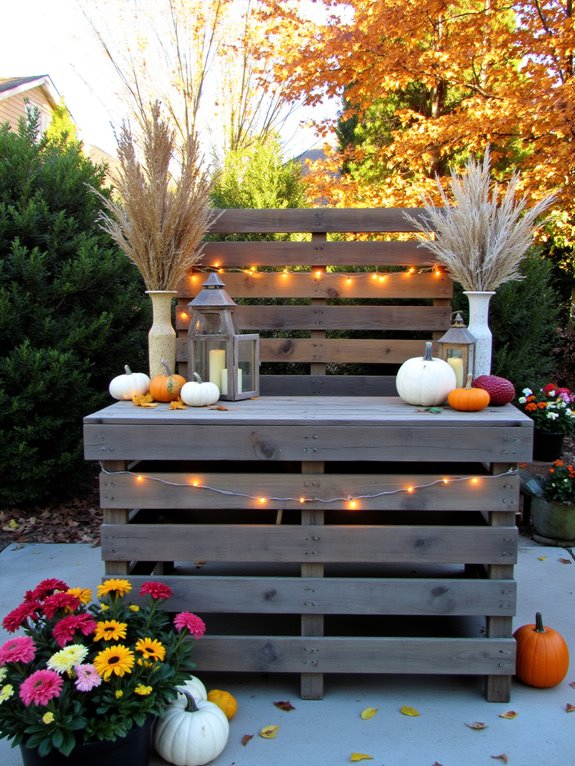 seasonal pallet bar decor