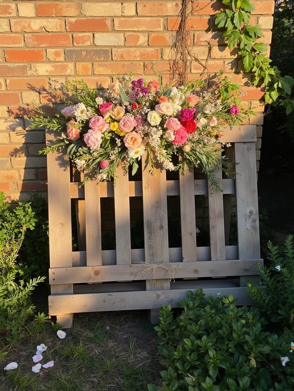 secure flowers with wire