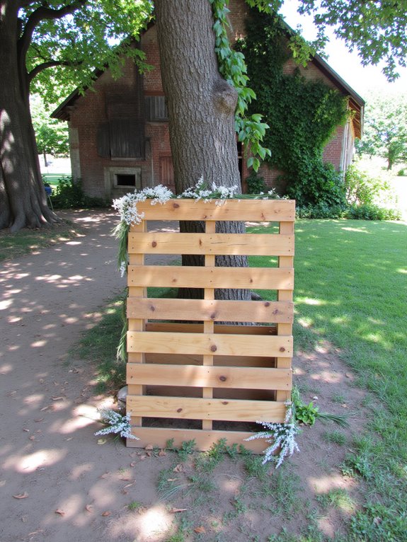 simple rustic pallet backdrops