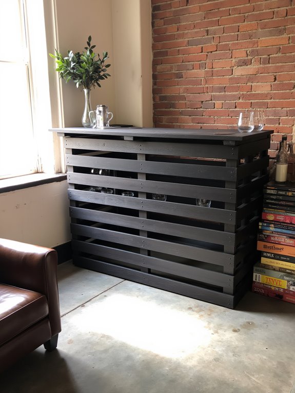 sleek modern minimalist pallet bars