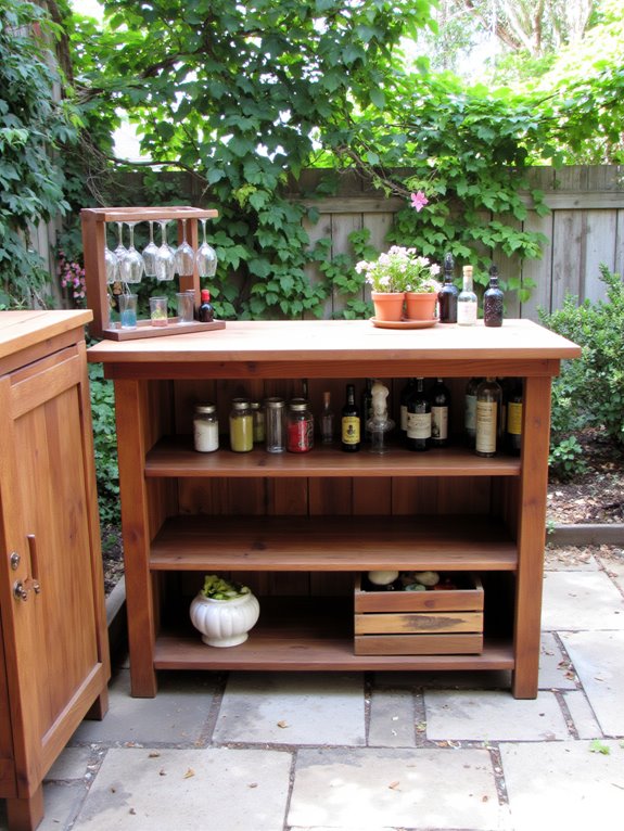 smart outdoor bar storage
