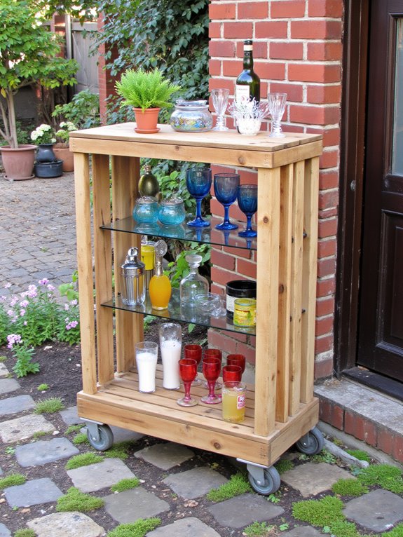 sophisticated glass shelf display