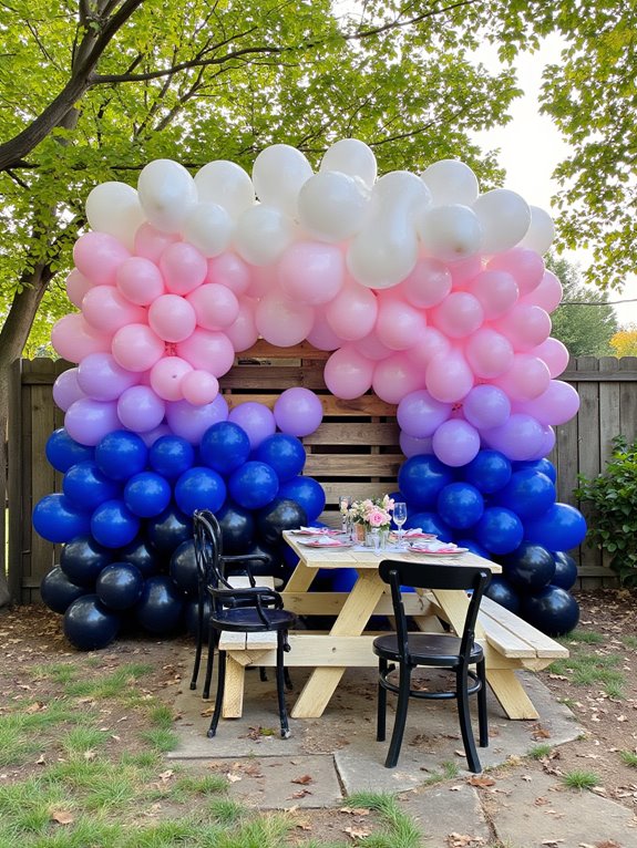 stunning gradient balloon arrangements