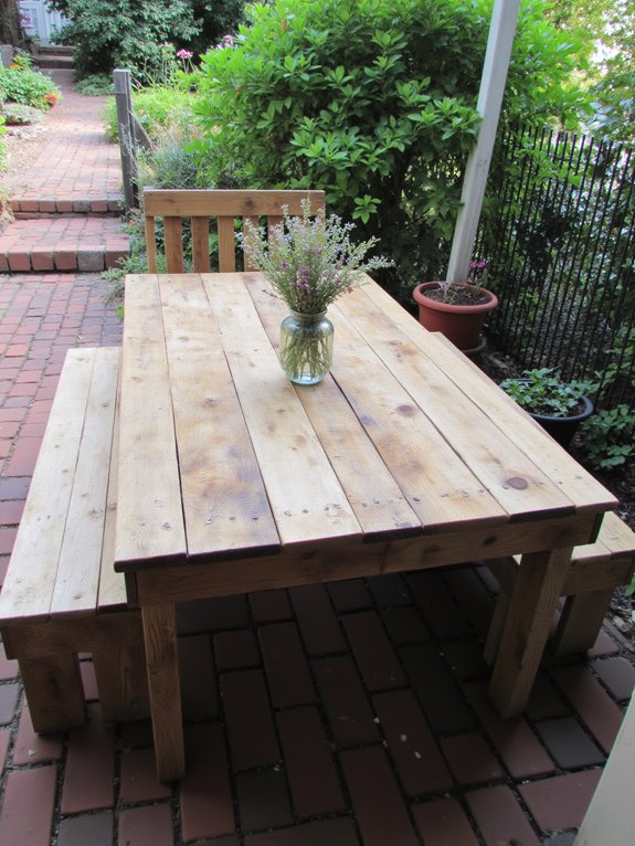 stunning pallet dining set
