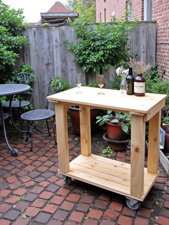 stylish minimalist bar carts