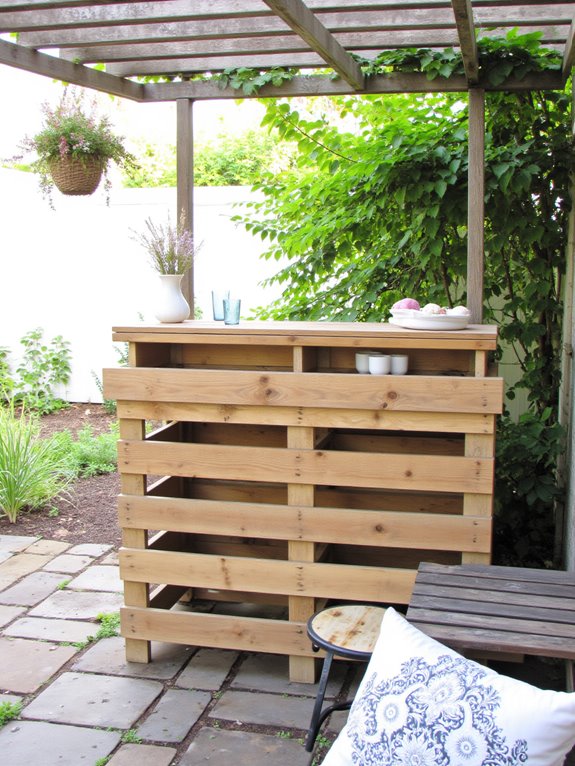 stylish minimalist pallet bar