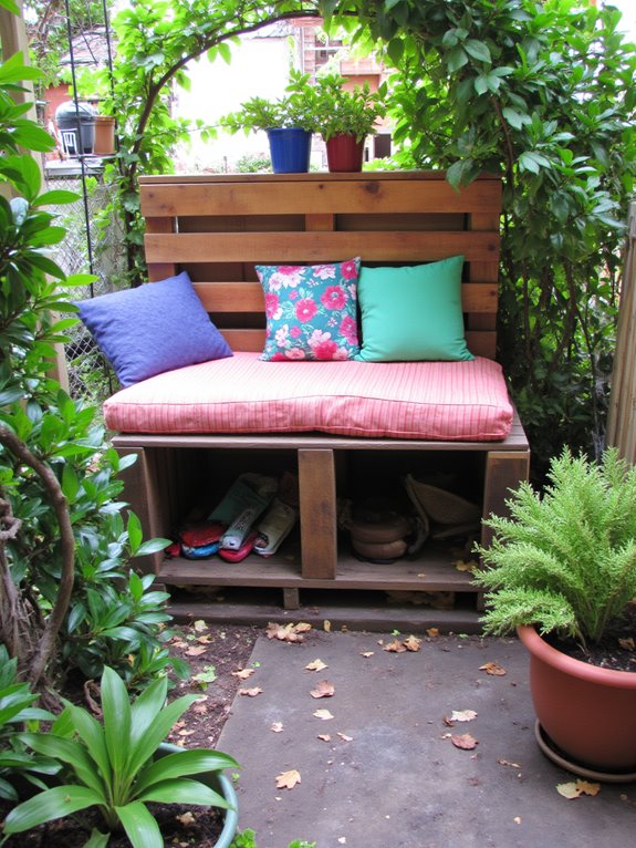 stylish outdoor storage bench