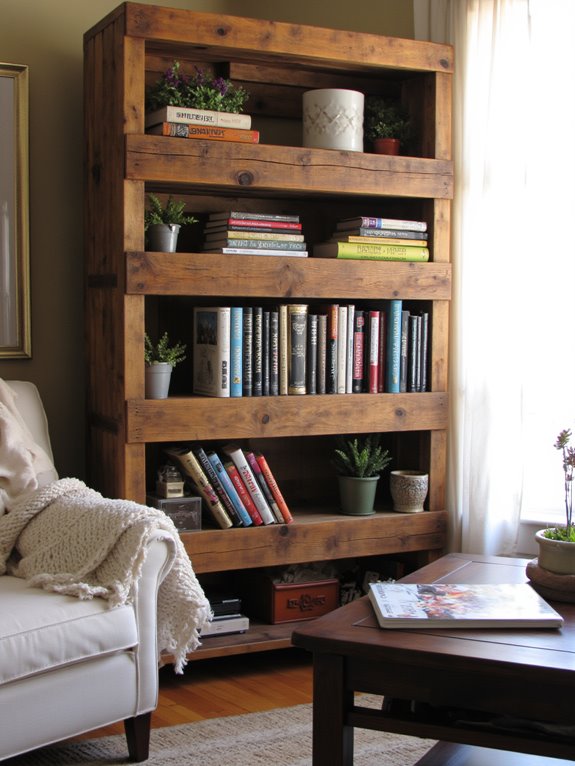 stylish pallet bookshelf project