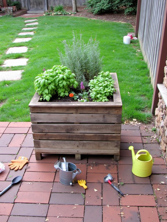 stylish pallet garden planter