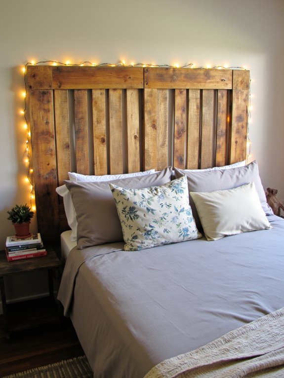stylish pallet headboard assembly
