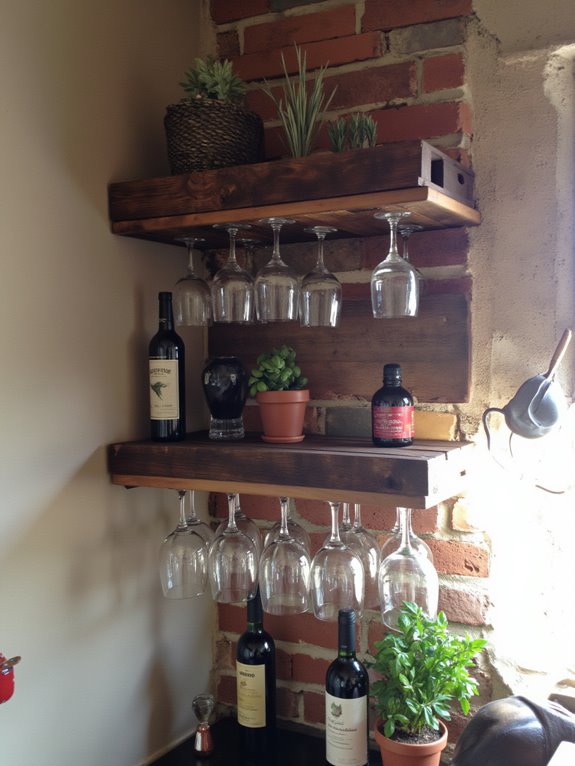 stylish pallet shelving design