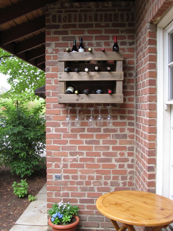 stylish pallet wine rack