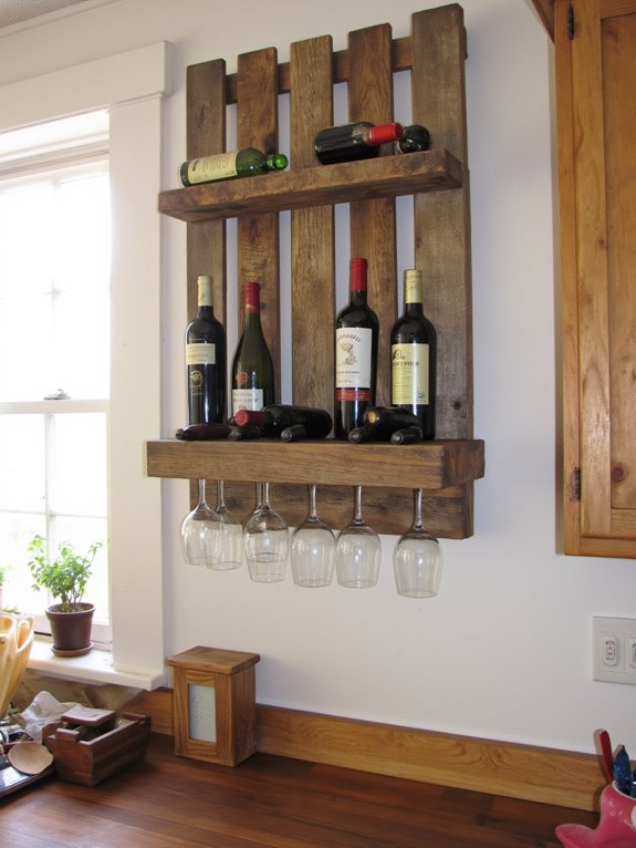 stylish pallet wine rack