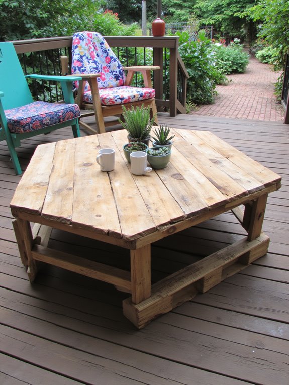 stylish rustic outdoor tables