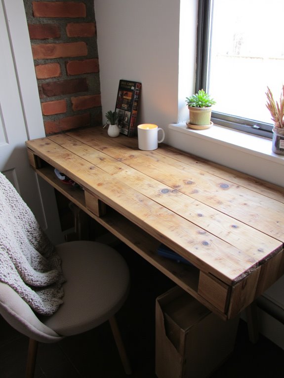 stylish rustic pallet desk