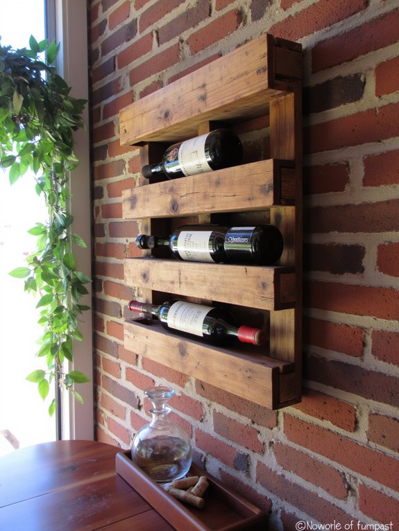 stylish space saving wine rack