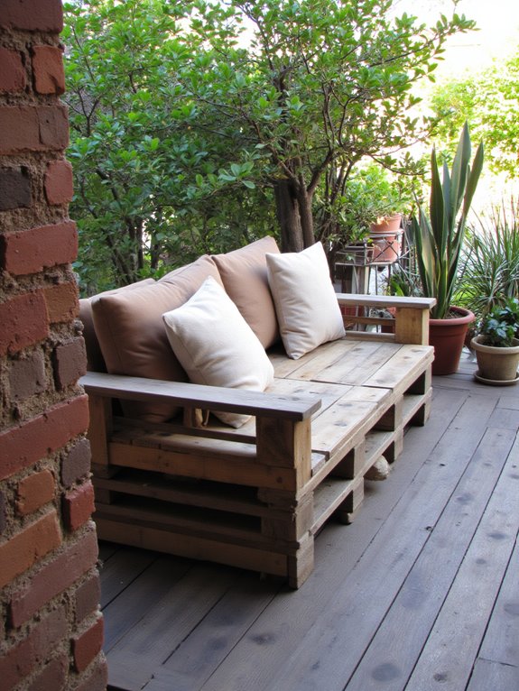sustainable outdoor pallet couches